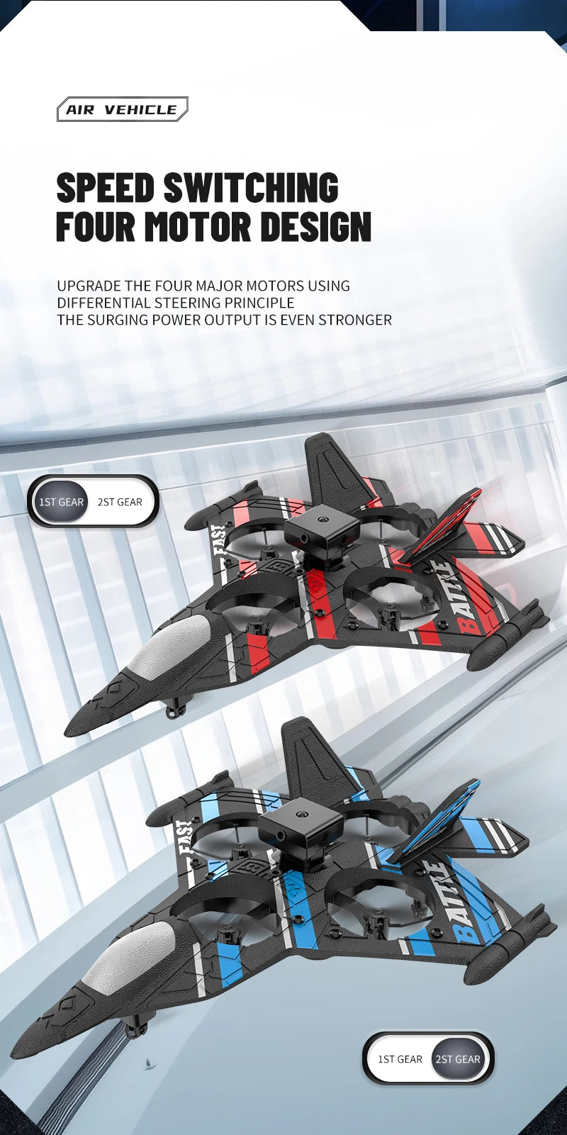 RC Plane with Camera Helicopter Remote Control Aircraft Obstacle Avoidance Fighter 2.4G Airplane EPP Foam Plane Children Toys