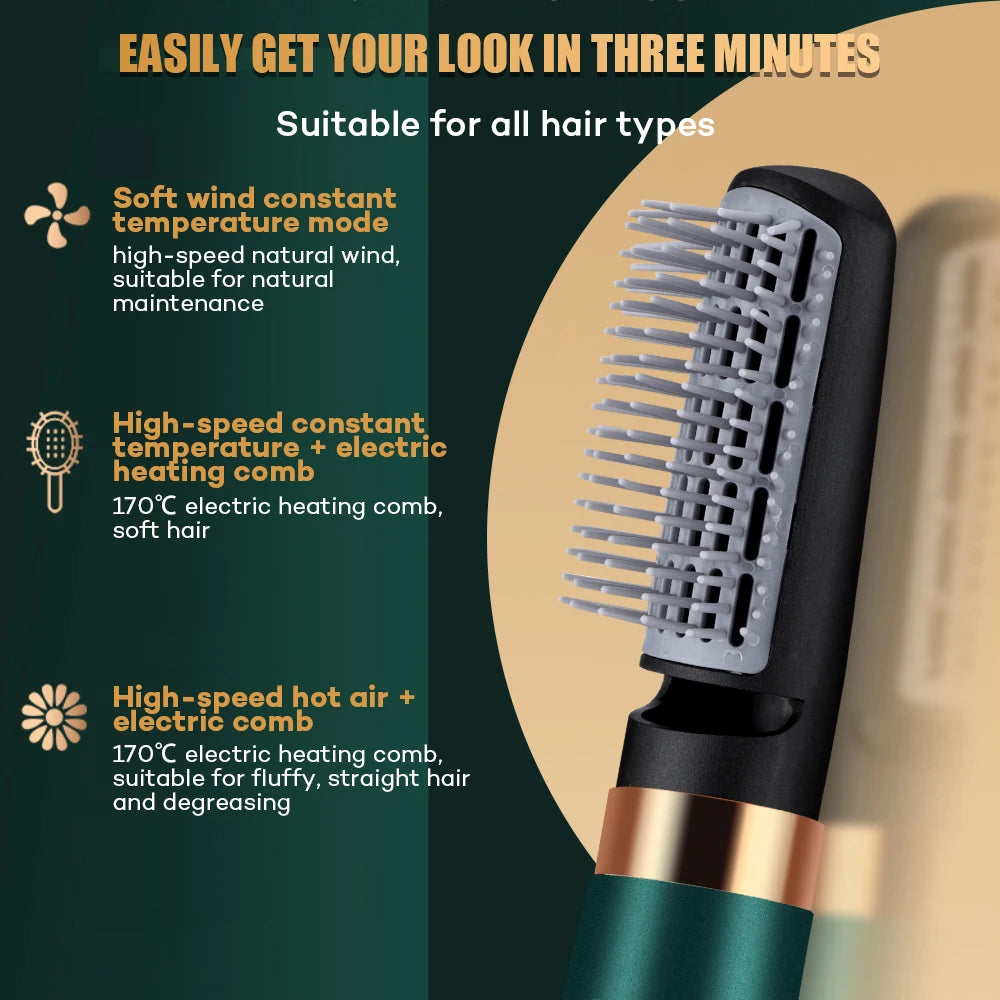 NEW Hair Dryer Comb Hot Air Curling For Hair Roller Blow Dryer Ionic Hair Straightening Brush Quick Dry Hair Curler Curling Iron