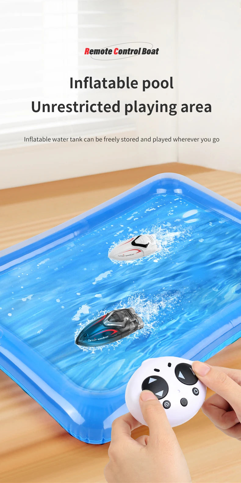 2.4G Electric Racing Boat Waterproof Model Ship Mini LED Light High Speed Remote Control Child Outdoor Toys for Boys Kids Gifts