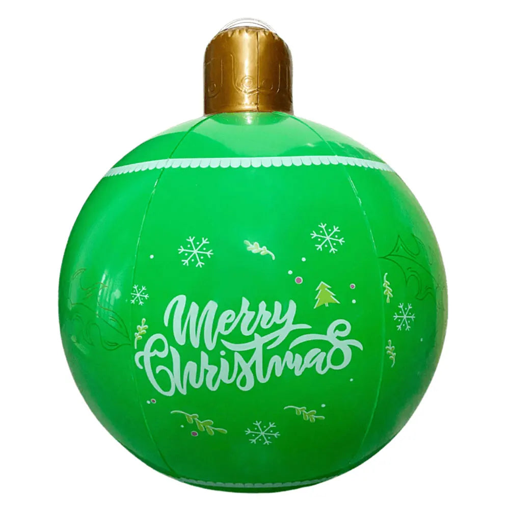 1PC Christmas Tree Decorations Balls Giant Inflatable Christmas Balls Outdoor Christmas Decorations PVC 60CM Snowman Balls