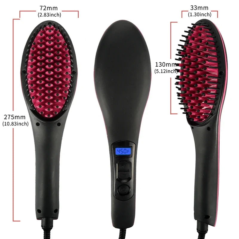 Electric Hair Straightener Ceramic Hot Combs Straightener Heating Combs Men Beard Straightener Brush Profissional Styling Tools