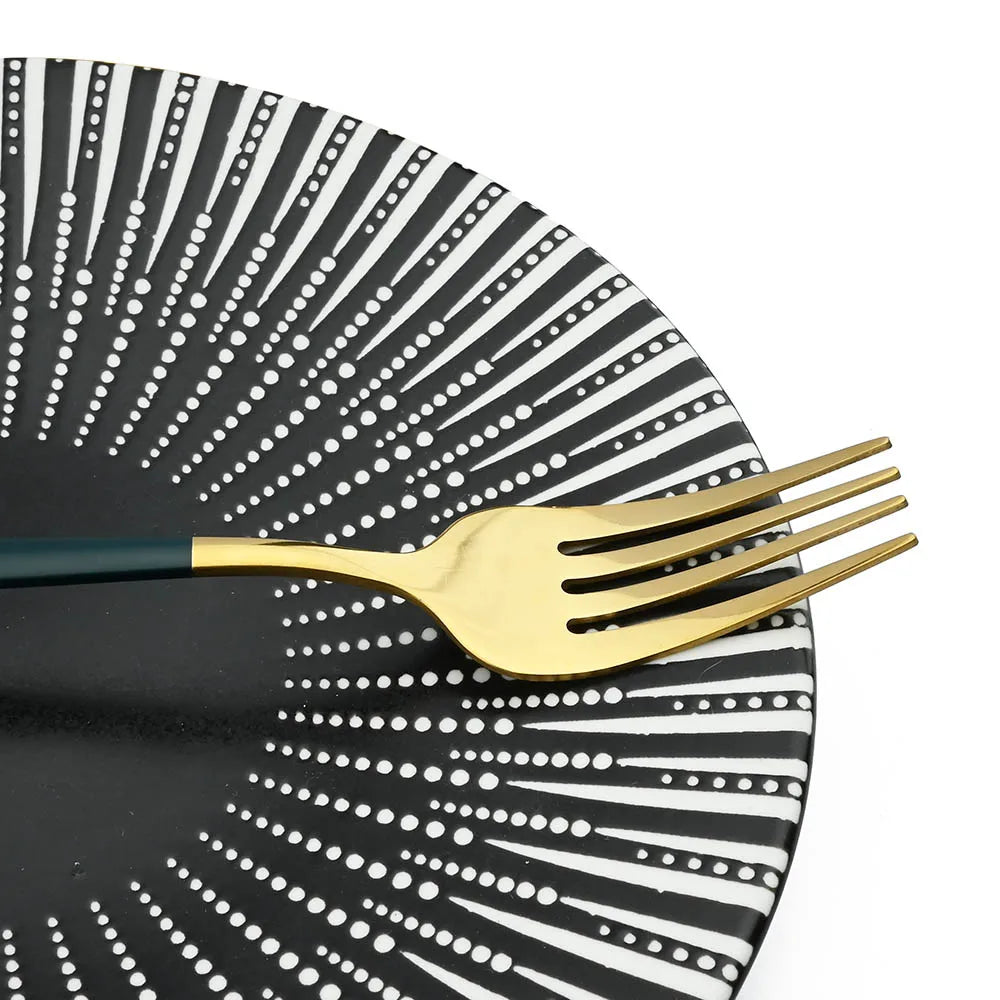 30Pcs Dinnerware Set Dinner Knife Fruit Fork Spoon Cutlery Set Flatware Stainless Steel Kitchen Tableware Silverware Sets