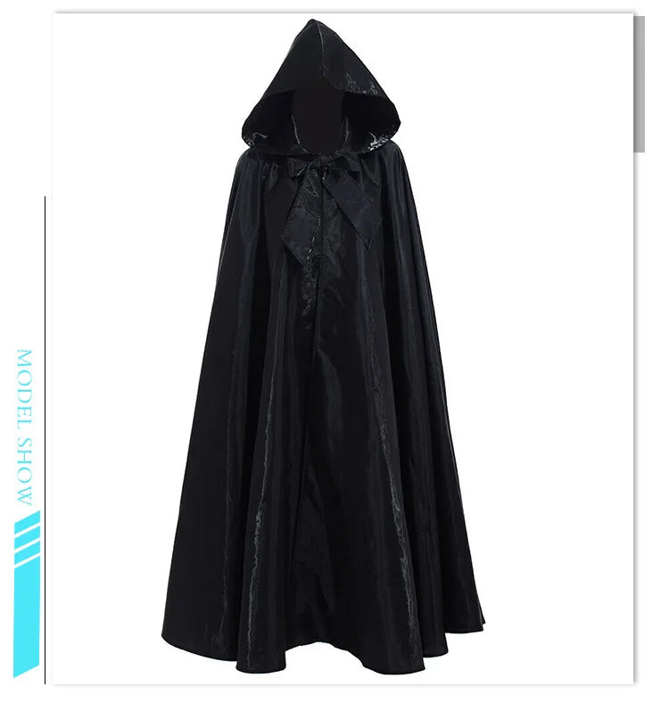 Halloween costume, medieval cloak, wizard's robe, death role-playing costume