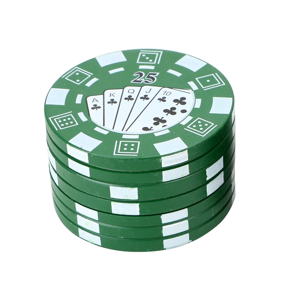 Herb Cutter Grinder Cigarette Maker Gadget Smoking Pipe Accessories Poker Chip Style Crusher 3-layer Spice Cutter