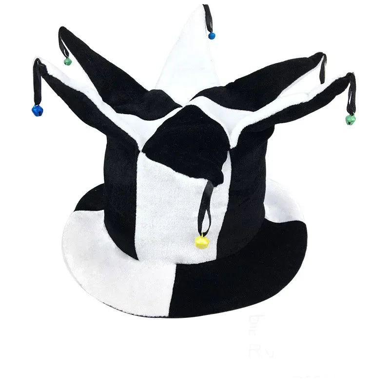 Adult Halloween Fancy Dress Up Hat Stage Show Props Clown Funny Dress Up Clown Hat Carnival Birthday Cake Cap