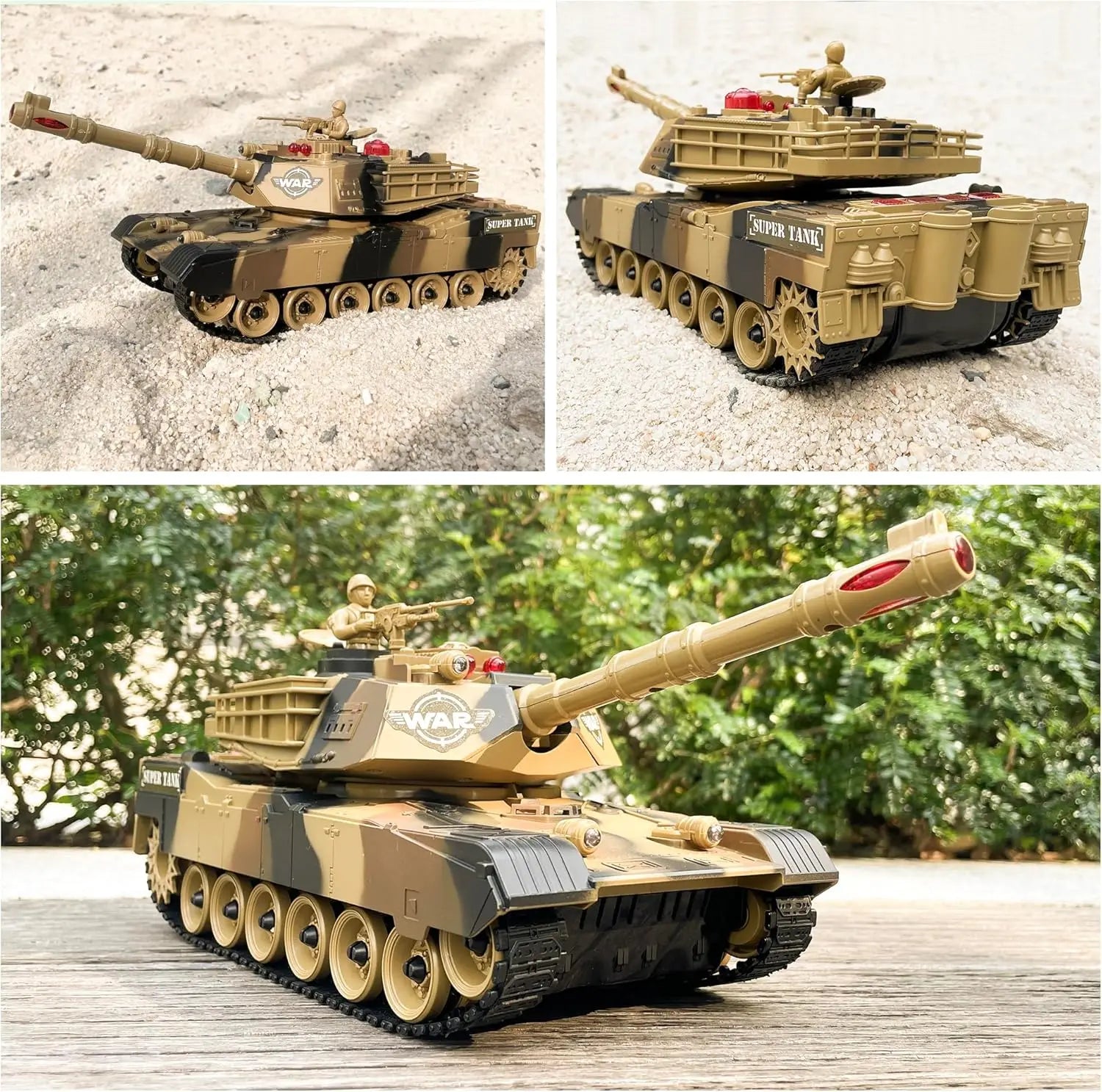 2 PACK RC tanks 2.4G Fighting Battle Tanks with LED Life Indicators Realistic Sounds Remote Control Boy Toys For Kids Children