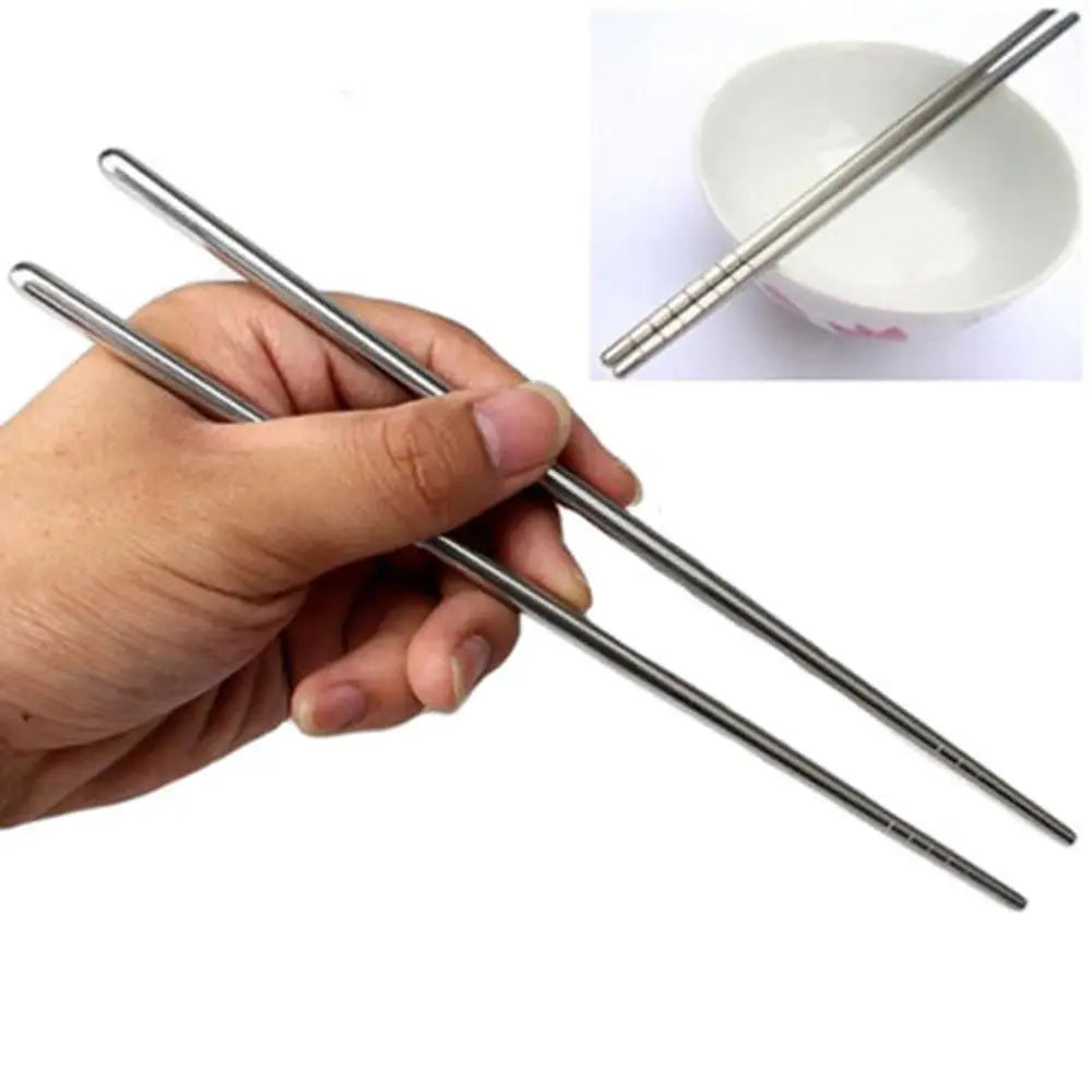 Practical Chinese Hollow Chopsticks Non-slip Stainless Steel Chop Stick Chopstick