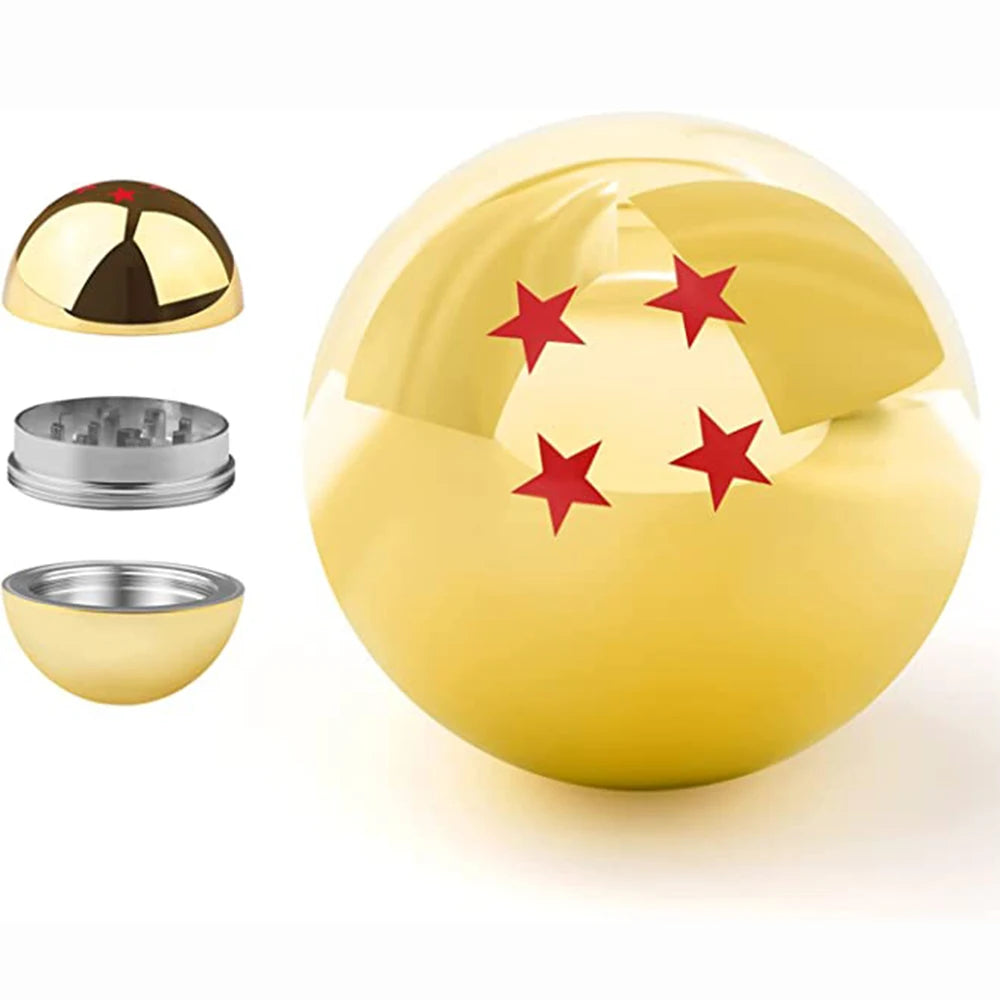 2" Ball Grinder Metal Cartoon Smoke 3 Layers Miller Tobacco Herb Grinder Round Zinc Alloy Mill Spice Crusher Accessory