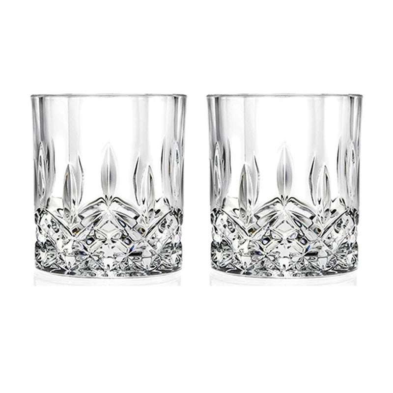 6pcs/4pcs/2pcs/1pcs Whiskey Cup Crystal Glass 230ml Wine Cup Transparent Drinkware for Bar/Home Spirit Cups Embossed Water Cup