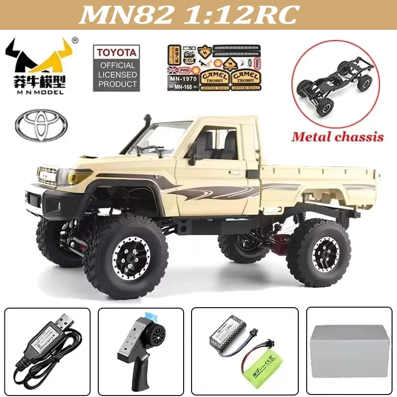 MN128 1/12 RC Car 4WD Jeep Model 2.4G Remote Control LED Light 4X4 Off Road 4WD Climbing RC Truck Electric Toy Car Gift for Boy