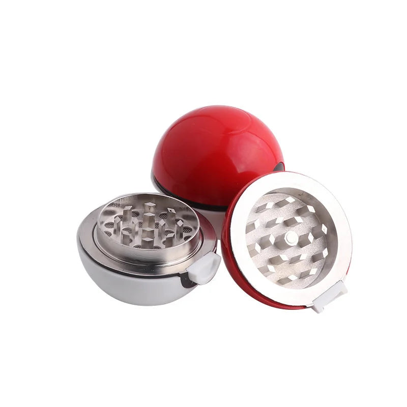 Cute Herb Grinder for Smoke Tobacco Grinder With Zinc Alloy Metal Sharp Teeth 3 Layers Tobacco Crusher Pokeball Grinder