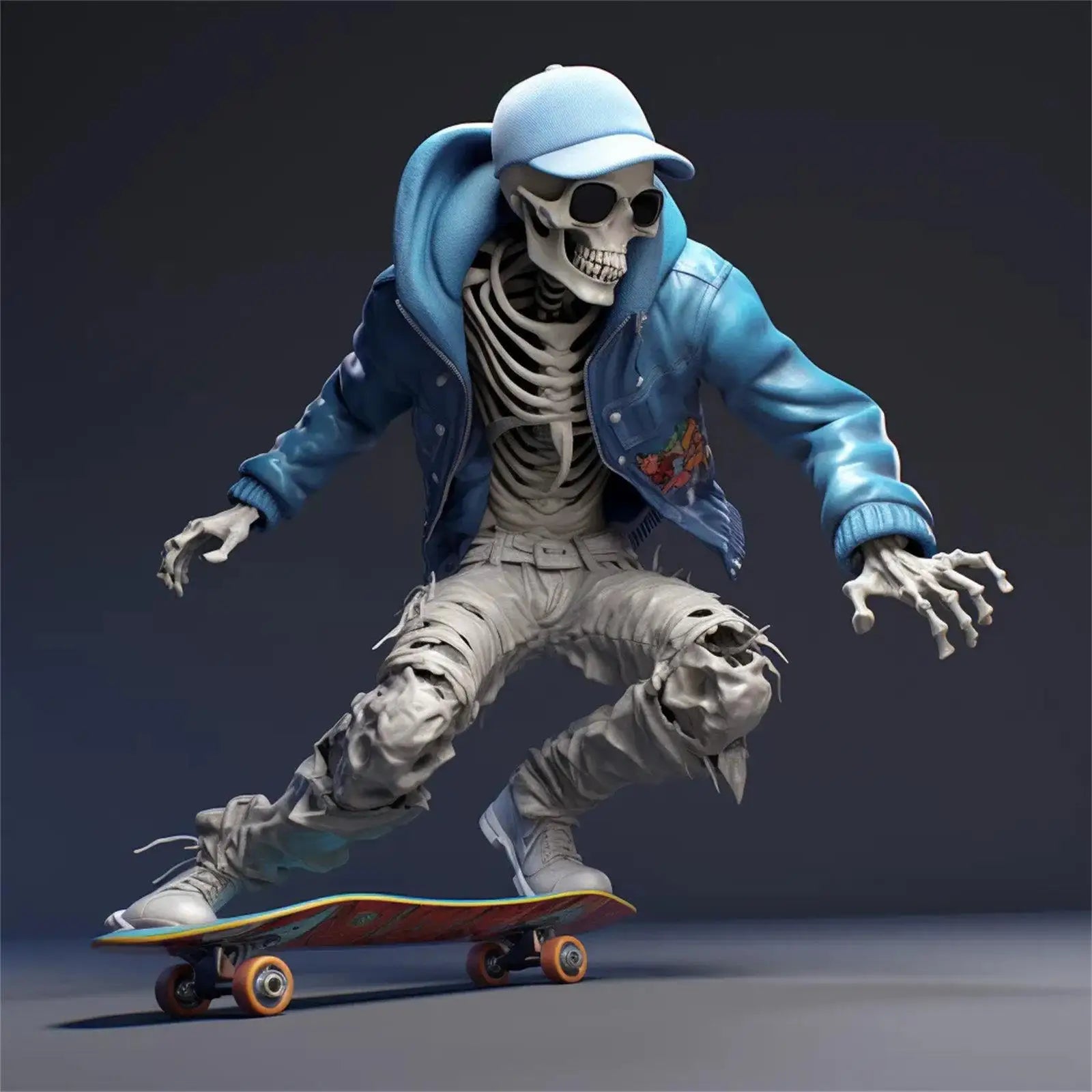 Halloween cartoon decorations, car decorations, skull statues, car skateboards, acrylic pendants