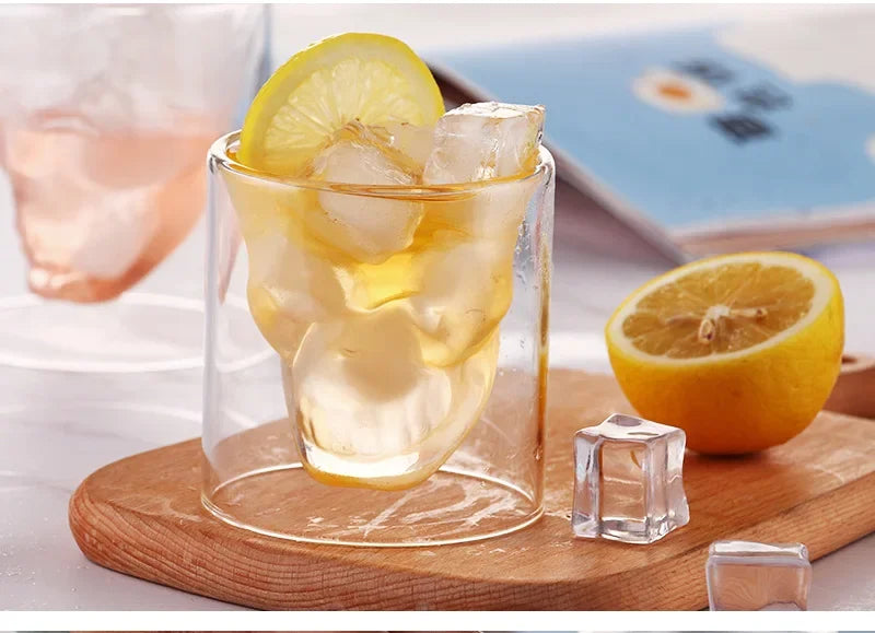 Skull Glass Cups 25/75/150/250ml Crystal Clear Creative Designer Party Bar Vodka Beer Drinking Glasses Unique Novelty Gift