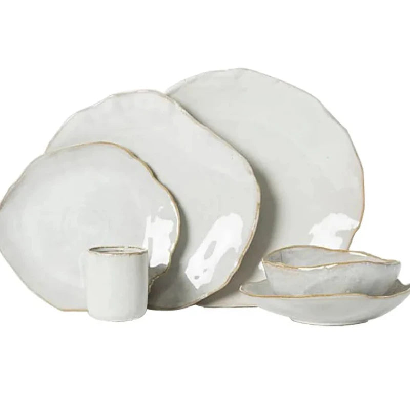 Dinner Plate Set - Rice, Soup, Noodle & Sushi Bowls with Sauce Dishes and Western Steak Plates for Versatile Dining