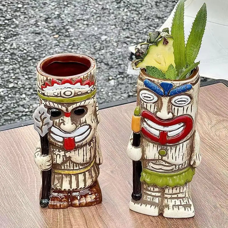 Hawaiian Cocktail Glass Cup,Ceramic Tiki Mug,Samiff Bar Glass,Personality Drinking