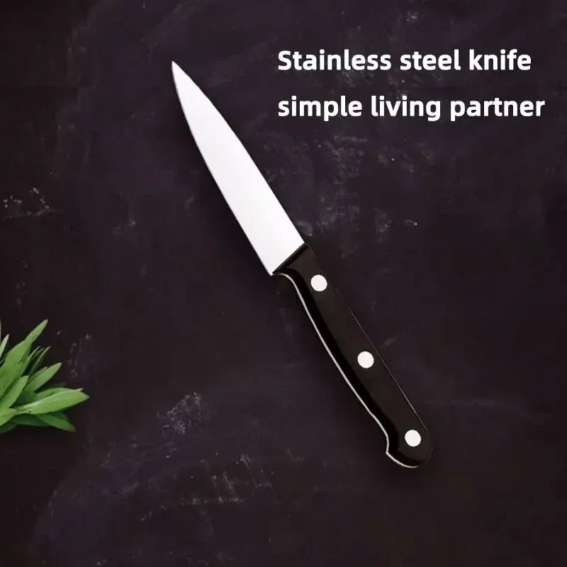 3/6Pcs Black Fruit Knife Kitchen Knife Professional Chef Knife Sharp Portable Kitchen Utensil Knife Peeling Anti-rust Anti-stick