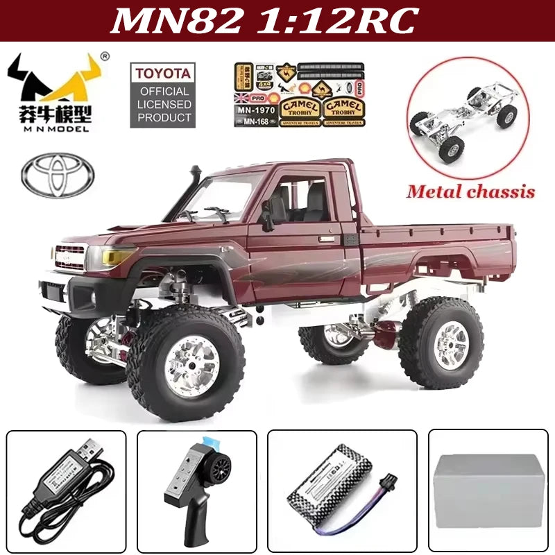 MN128 1/12 RC Car 4WD Jeep Model 2.4G Remote Control LED Light 4X4 Off Road 4WD Climbing RC Truck Electric Toy Car Gift for Boy
