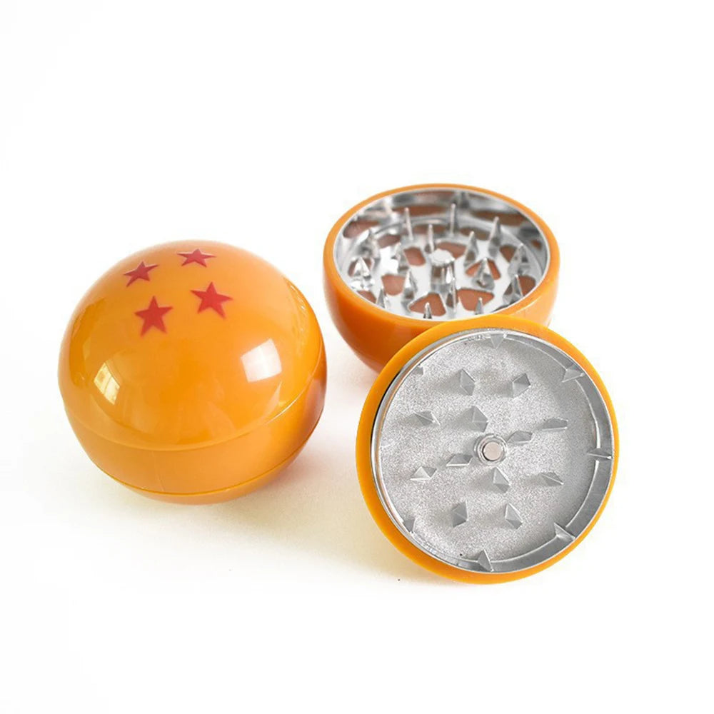 2" Ball Grinder Metal Cartoon Smoke 3 Layers Miller Tobacco Herb Grinder Round Zinc Alloy Mill Spice Crusher Accessory