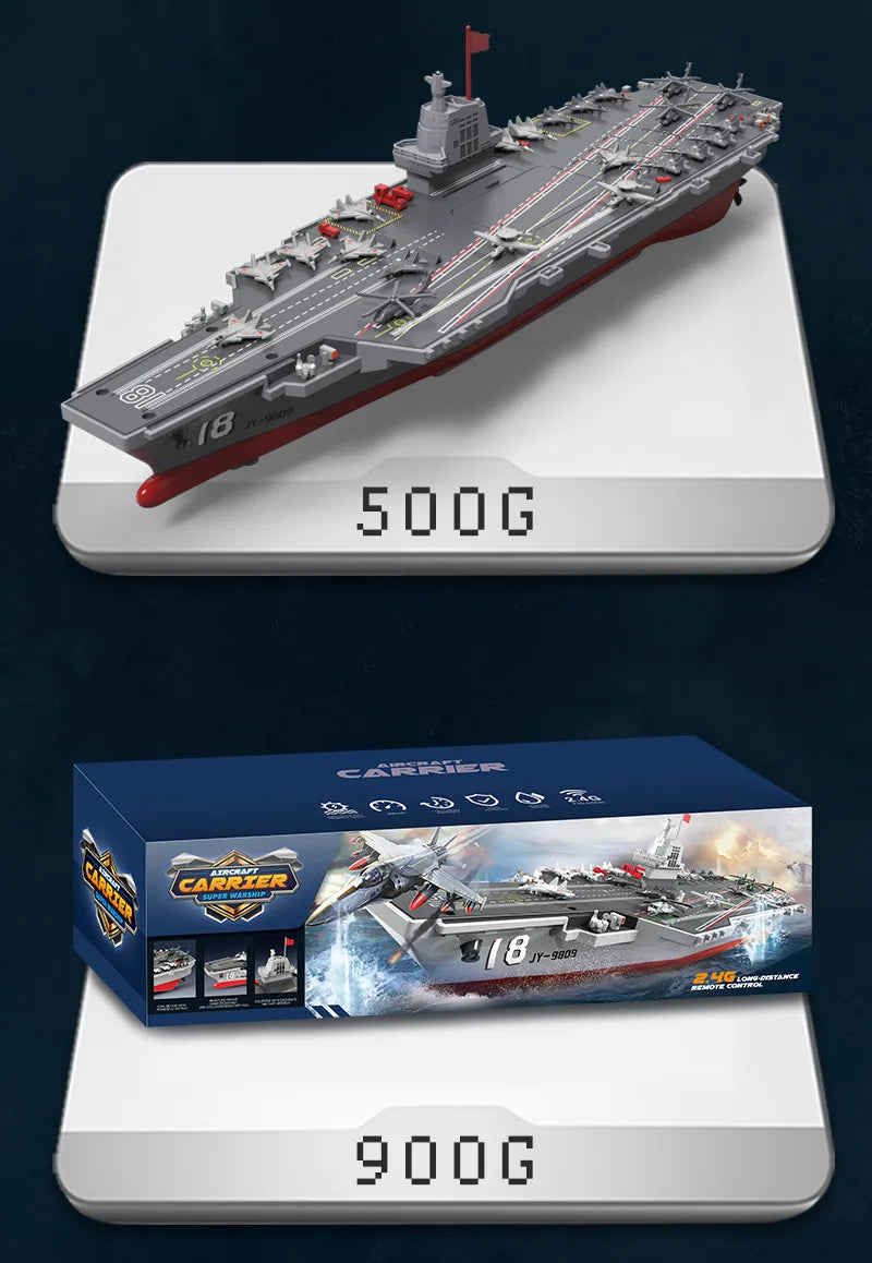 JJRC New Product Water Ship Model 2.4G Remote Control Aircraft Carrier Children's Electric Toy Remote Control Ship