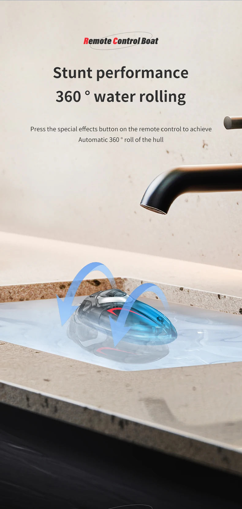 2.4G Electric Racing Boat Waterproof Model Ship Mini LED Light High Speed Remote Control Child Outdoor Toys for Boys Kids Gifts