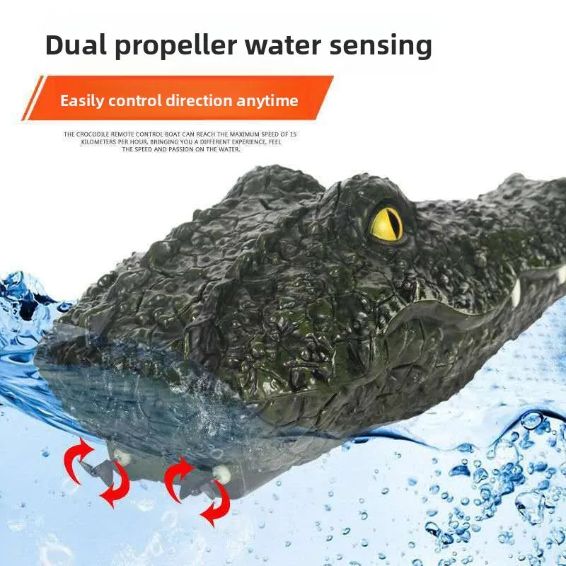 Remote Control Crocodile Boat Fast  Toy ip Simulation Children's Plaything Handheld Controller Operated Model Boat