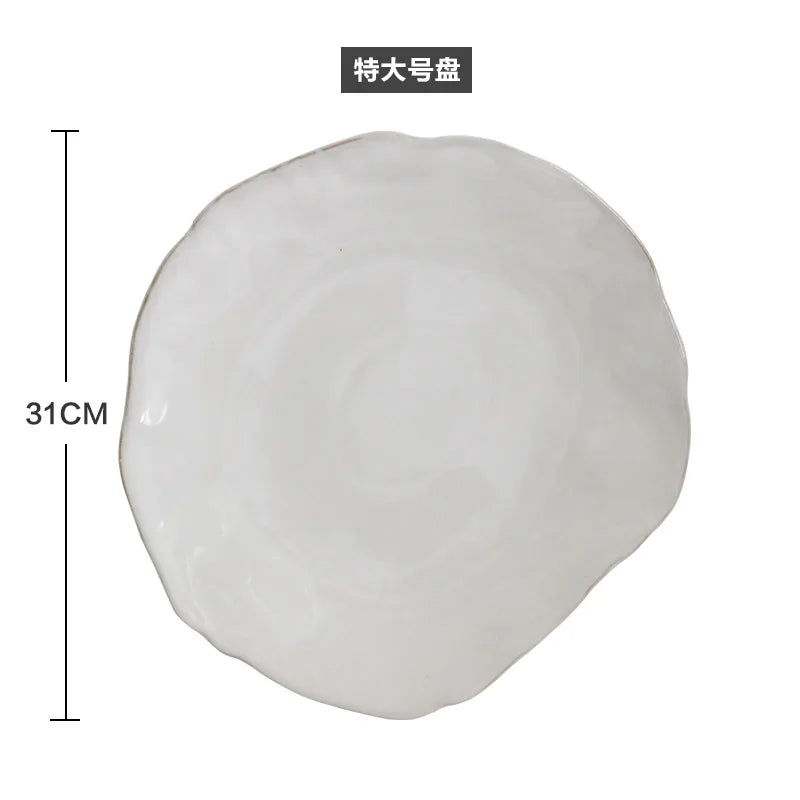 Dinner Plate Set - Rice, Soup, Noodle & Sushi Bowls with Sauce Dishes and Western Steak Plates for Versatile Dining