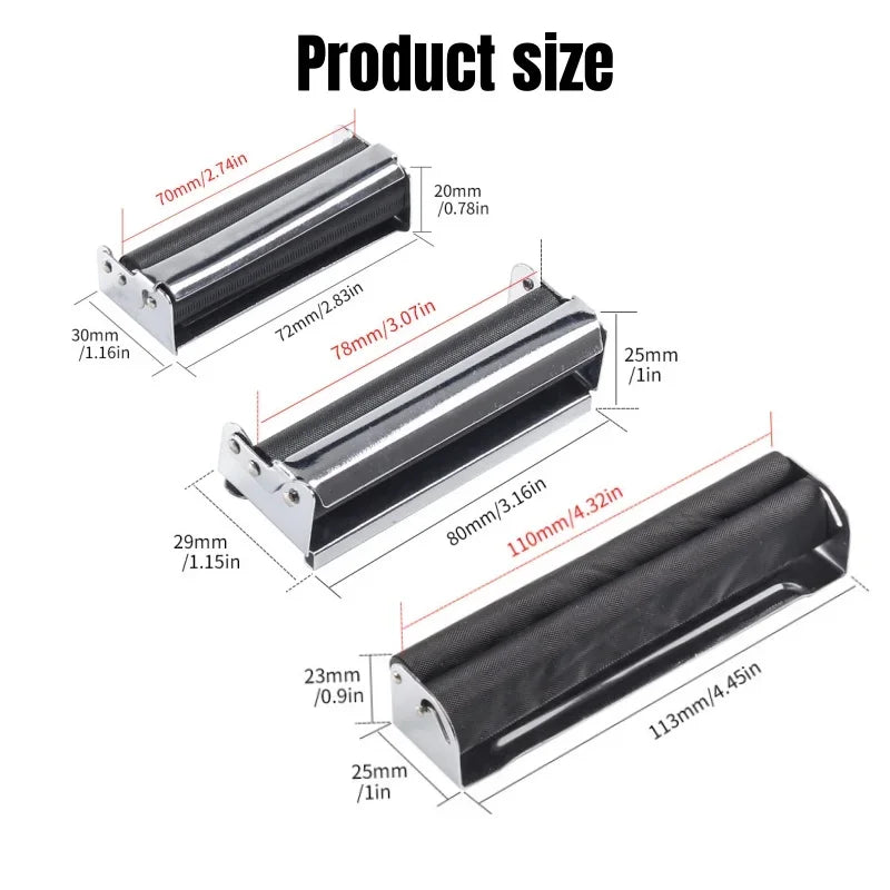 WE PUFF Portable Mini Metal Manual Rolling Machine 70/78/110 MM Paper Tobacco Hand Roller Cigarette Maker Gadgets for Men Gift
