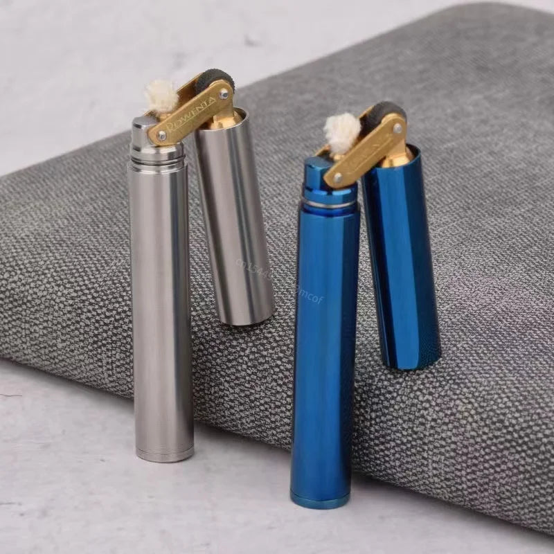 Nunchakus Lighter for Men Dad Husband Christmas Gift Vintage Lighter Nunchucks Kerosene Lighter Windproof Brass Stainless Steel