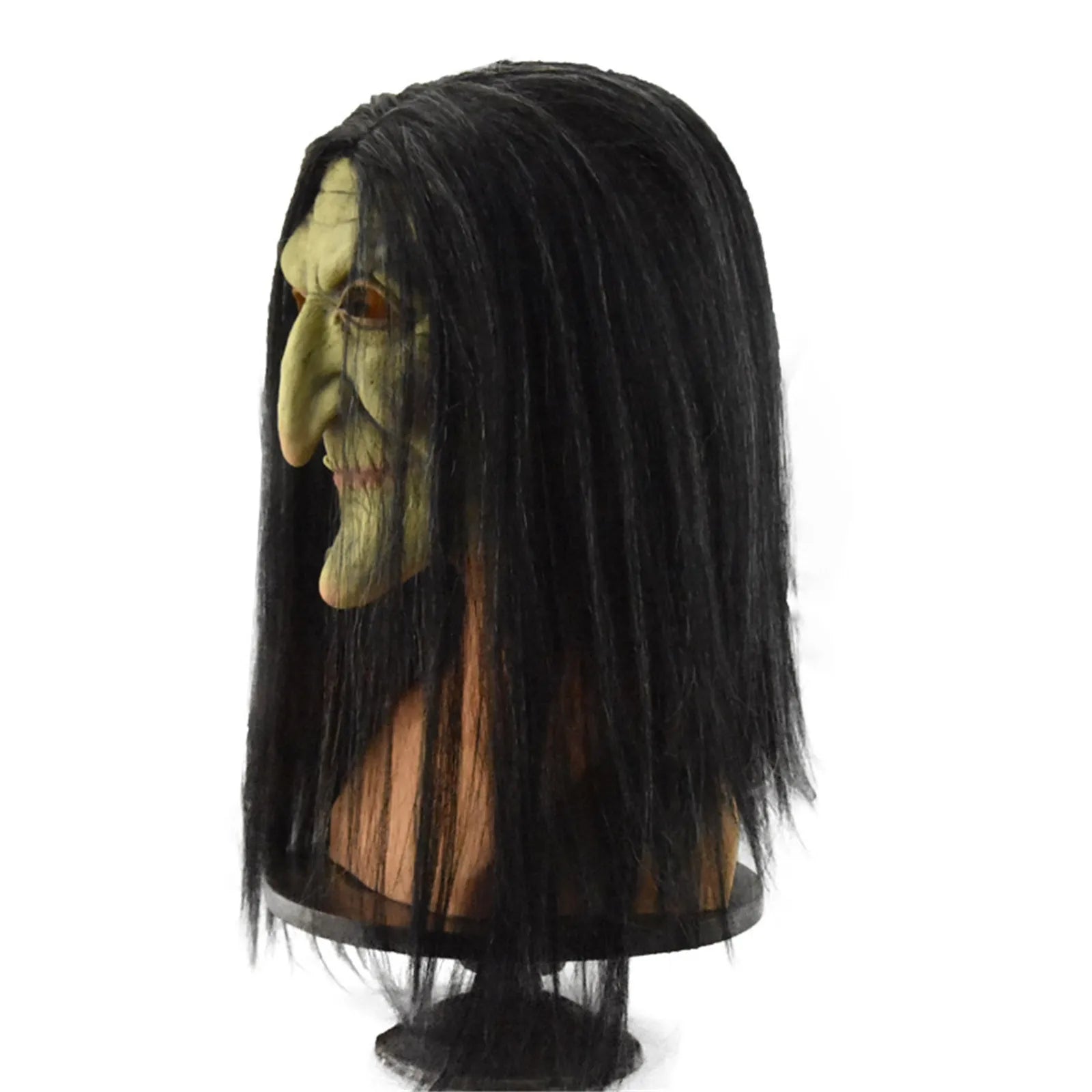 Halloween Old Witch Mask Latex Material Masquerade Grandma Face Wig Party Costume Role Play Mask Ghost Adult Horror Mask
