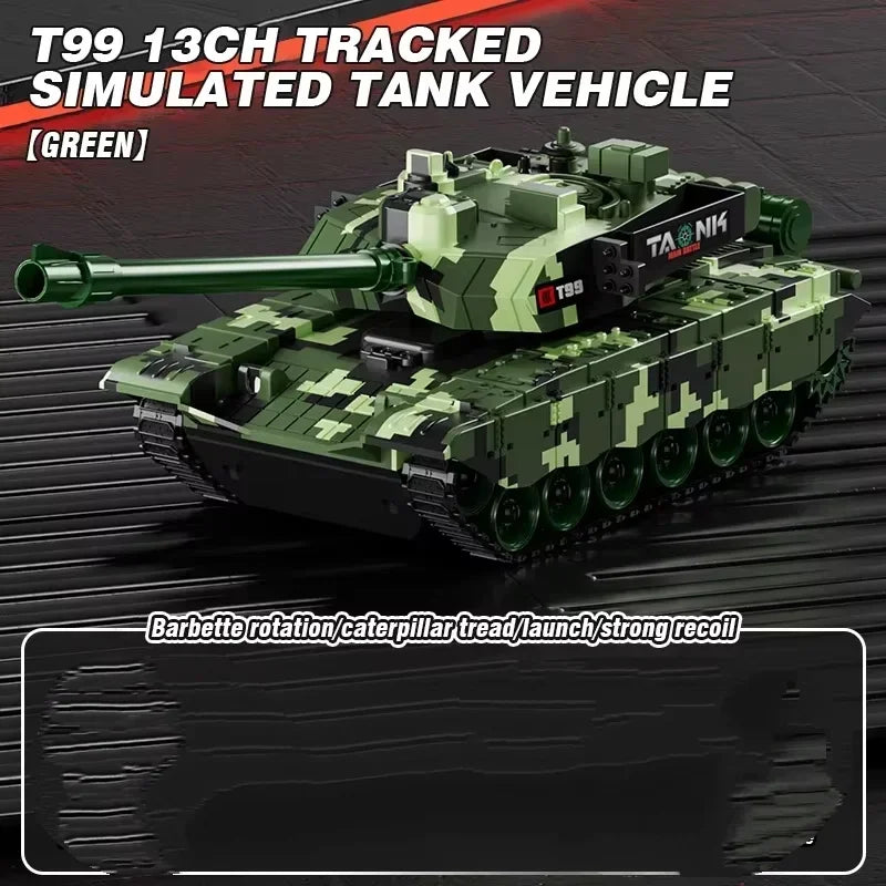 Rc Tank 99 T90 Remote Control Tanks 13Ch Shootting Function Crawler Battle Toy Car Model Electronic Toys for Boys Children Gifts