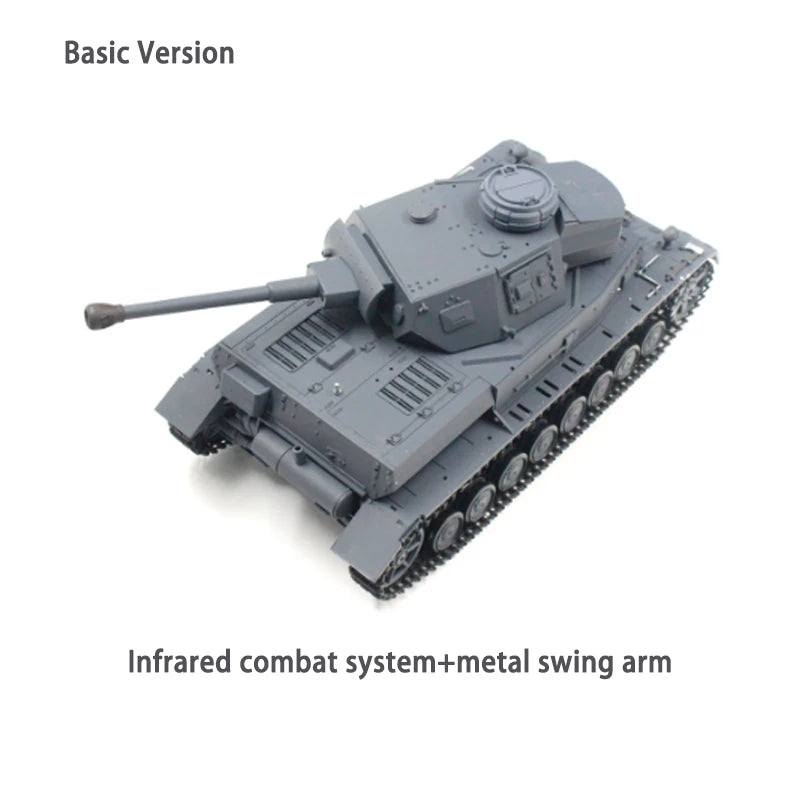 Henglong 3859 German IV F2 Electric Remote Control Tank Plays The Bullet And The Barrel Smokes The Military Model Toy.
