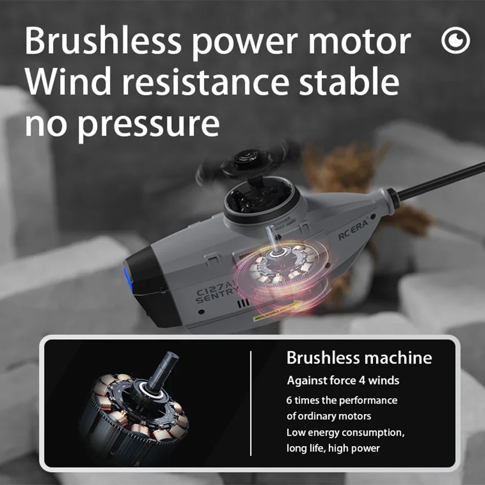 RC ERA C127 AI Brushless FPV with HD Camera Professional 4ch RC Helicopter Single Paddle Without Ailerons for Adult