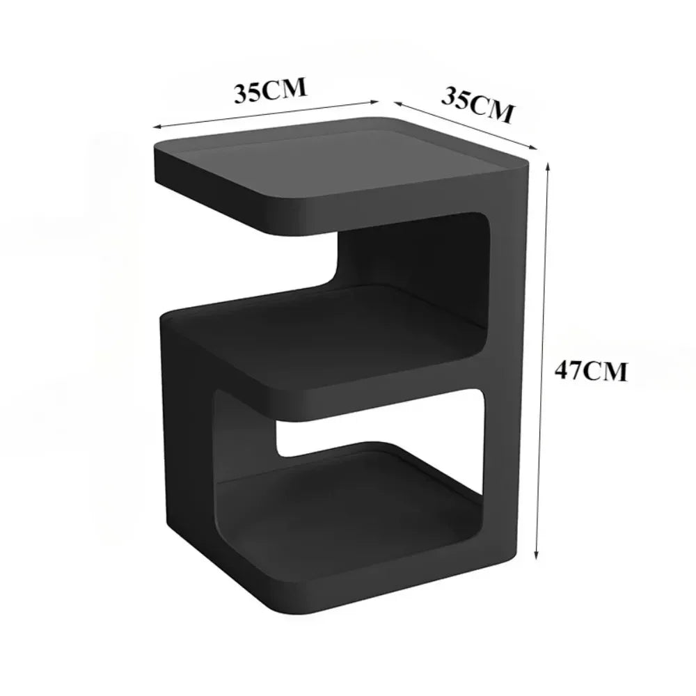 Simple Modern Bedside Side Table Space-Saving Multi-Functional Home Storage Rack Light Luxury Wrought Iron Stable Coffee Table
