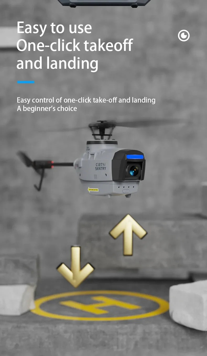 RC ERA C127 AI Brushless FPV with HD Camera Professional 4ch RC Helicopter Single Paddle Without Ailerons for Adult