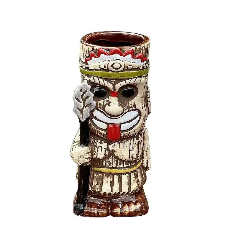 Hawaiian Cocktail Glass Cup,Ceramic Tiki Mug,Samiff Bar Glass,Personality Drinking