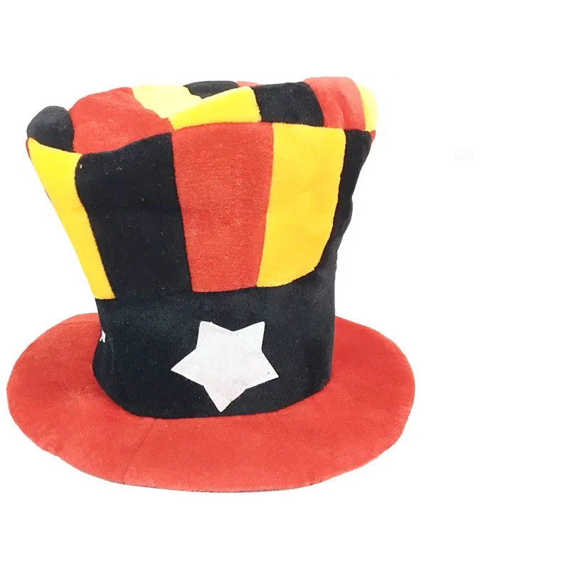 Adult Halloween Fancy Dress Up Hat Stage Show Props Clown Funny Dress Up Clown Hat Carnival Birthday Cake Cap