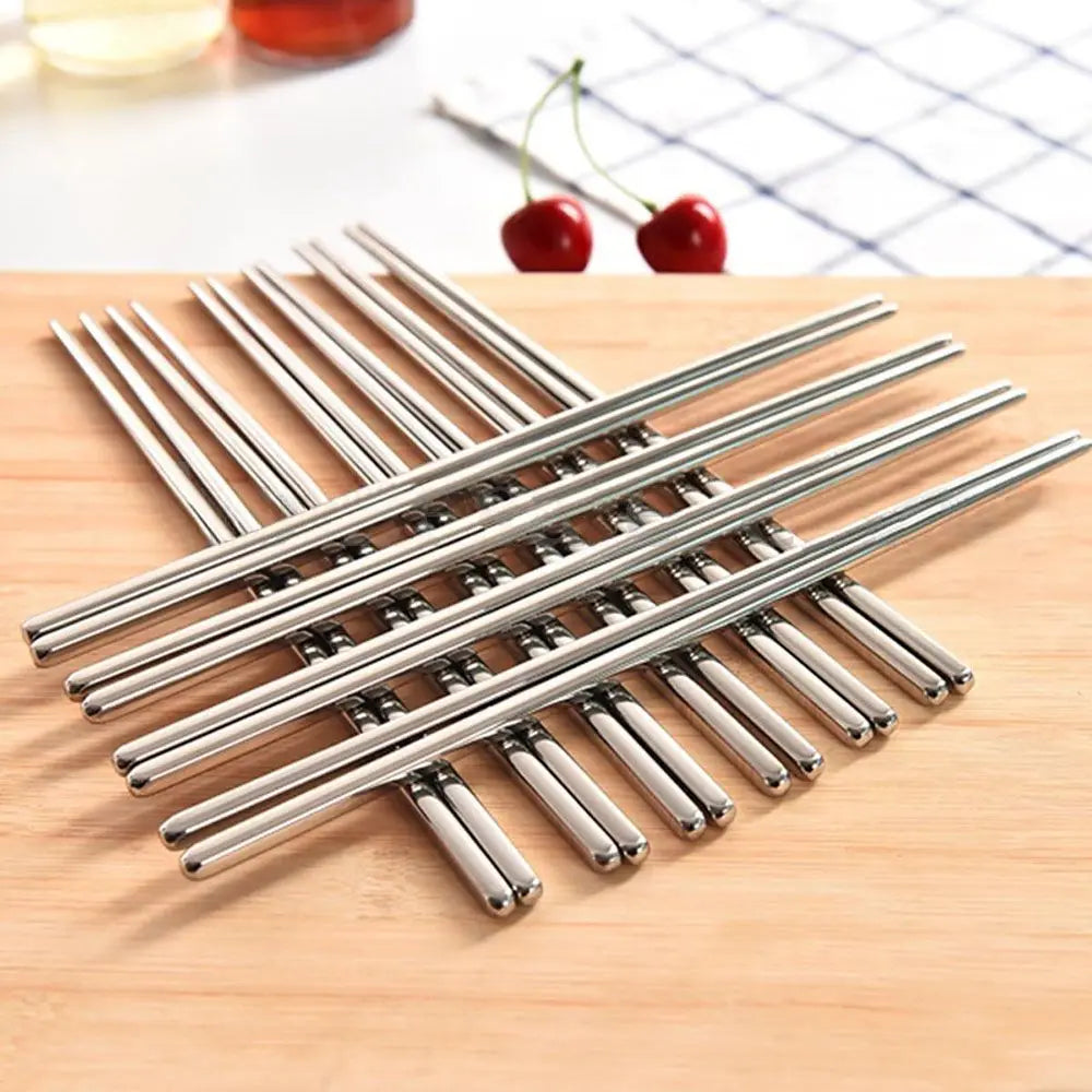 Practical Chinese Hollow Chopsticks Non-slip Stainless Steel Chop Stick Chopstick