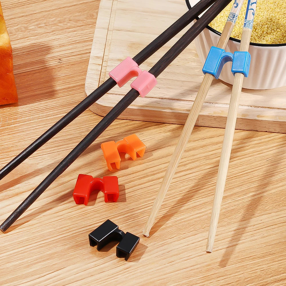 Chopsticks Auxiliary Practical Helper Beginner Adult Kids Learner Correct Reusable Holding Training Clips Finger Sleeves Chinese