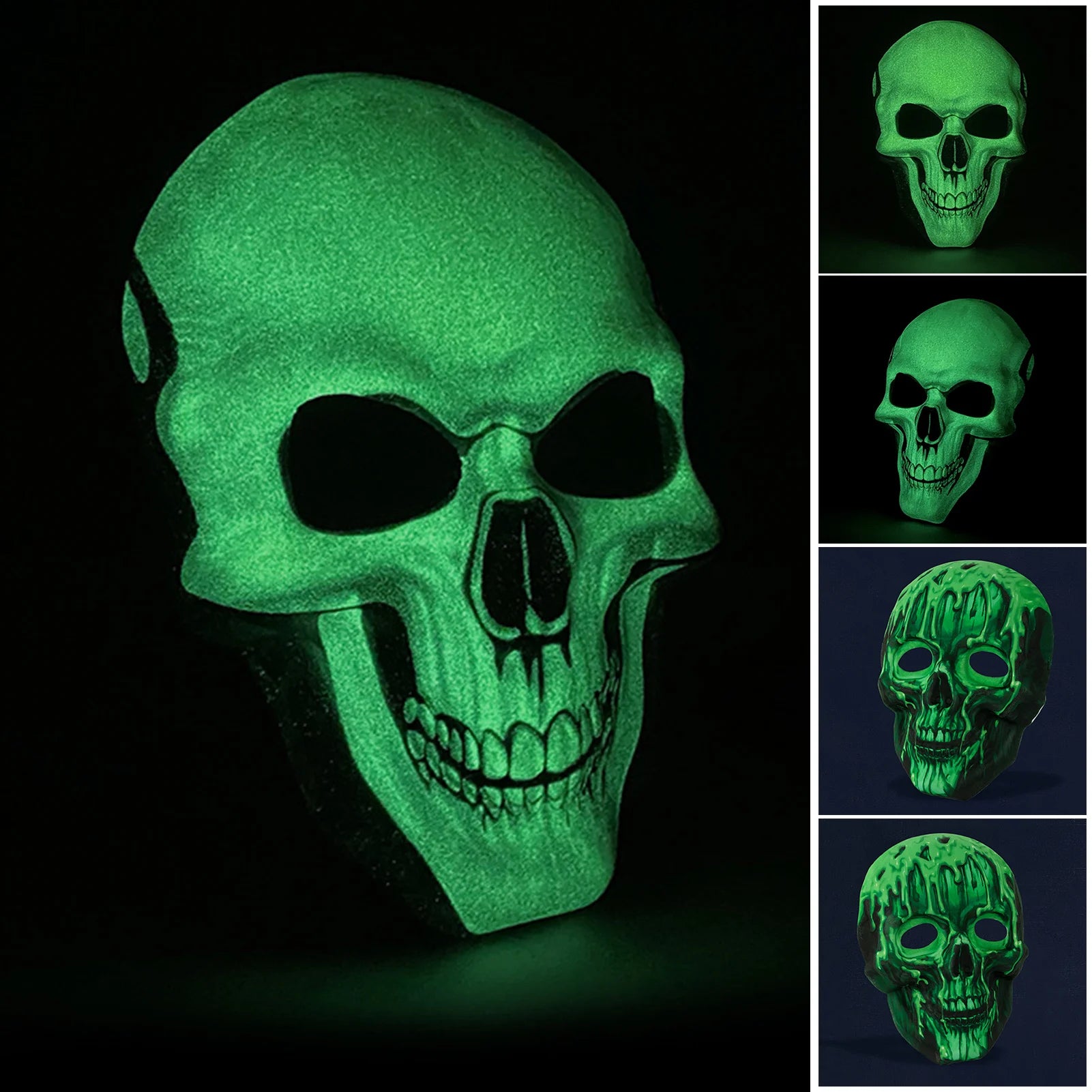 Skeleton Skull Ghost Death Mask Horror Full Head Mask Prank Cosplay Costume Scary Movie Ghostface Props Home Decor Party Supplie