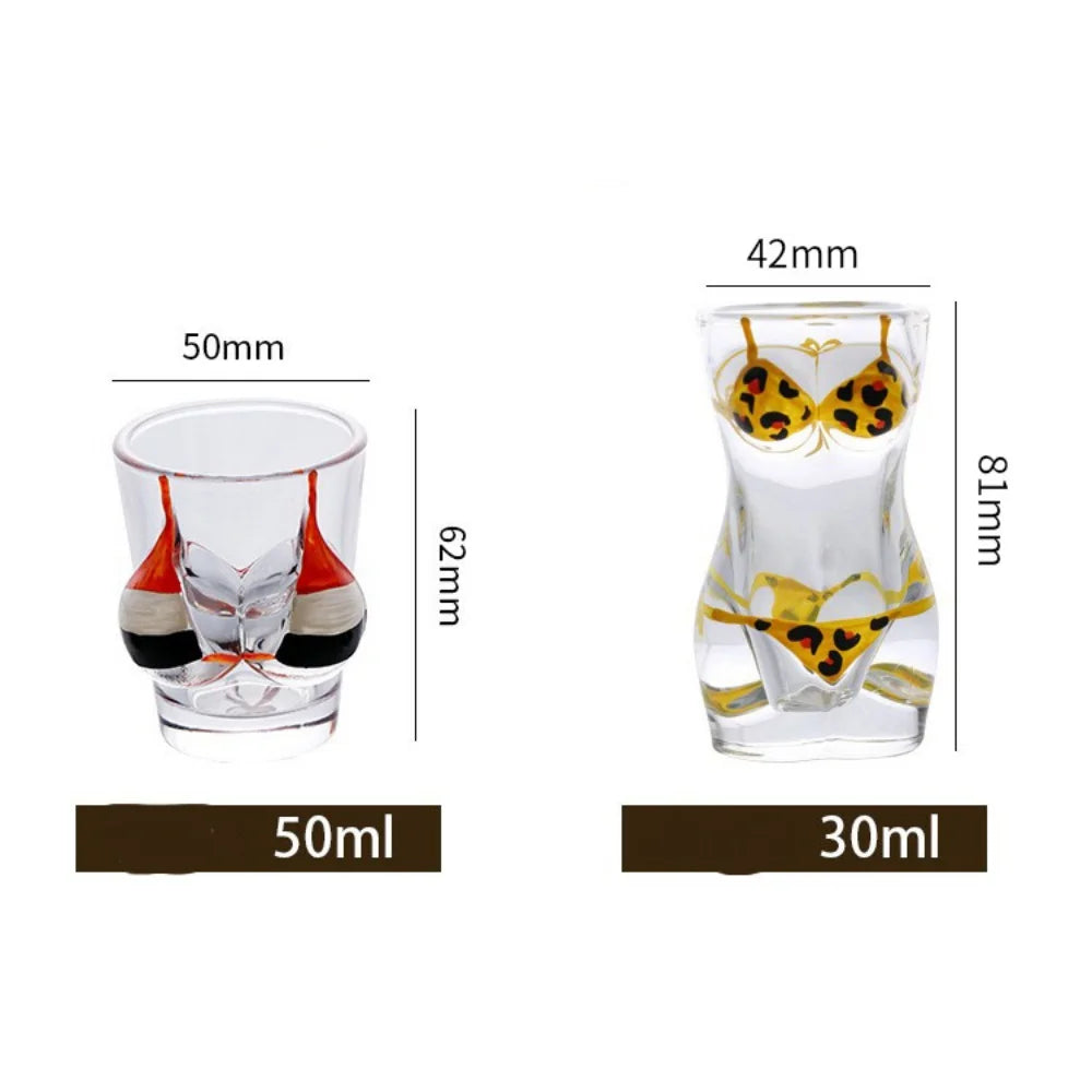 Bikini Bust 3D Shot Glass Funny Girls Body Shape Wine Glasses Bar Bachelor Par Cocktail Whiskey Vodka  Beverage Cups 50/80ML