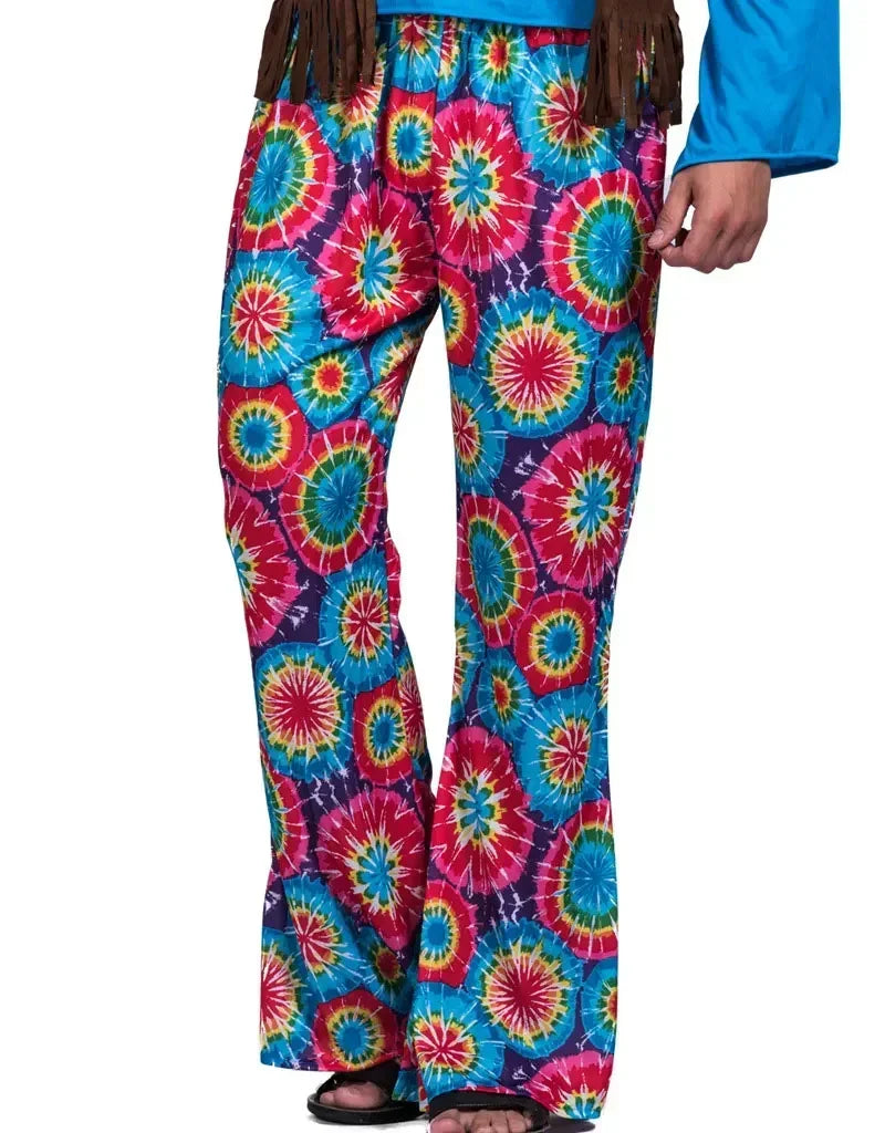 Halloween Costume d'Halloween pour Homme, Ensemble Pantalon, Chemise, Frange, Cadre en Verre, Collier, Chapeau Rasta, Dreadlocks