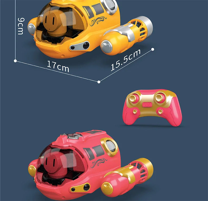 RC Boat Remote Control Boats Spray Powerboat Twin Propeller 2.4G Radio Controlled Ship with Lights Toys for Boys Girl Kids Gifts