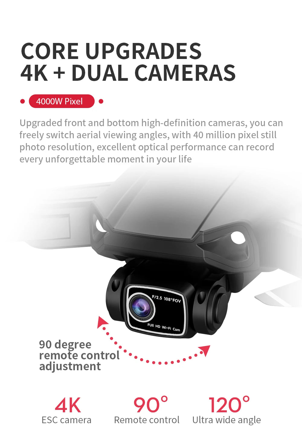 LYZRC L900 PRO SE Drone 4K Professional HD Dual Camera GPS Dron 5G WIFI FPV Foldable Quadcopter Brushless Motor RC Helicopter