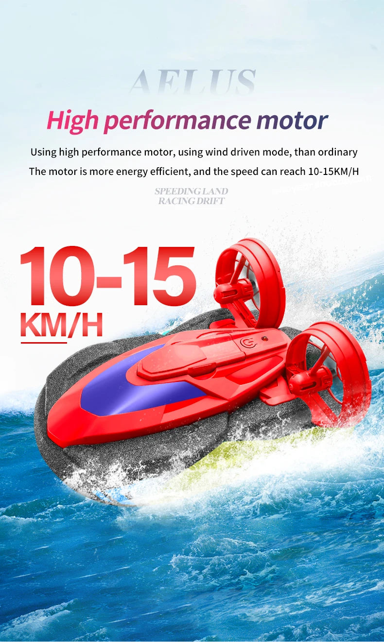 New S10 Water and Land 2 IN 1 Remote Control Drift Car Hovercraft Deformation Multifunctional RC Hovercraft Boat Car Kid RC Toy