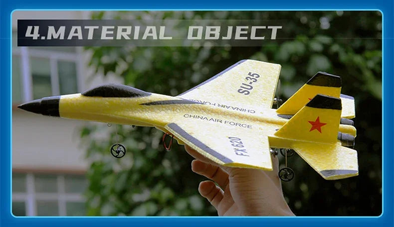 FX620   RC Foam Aircraft SU-35 Plane 2.4G   Remote Control Fighter- Plane Glider Airplane Foam Boys Toys for Children