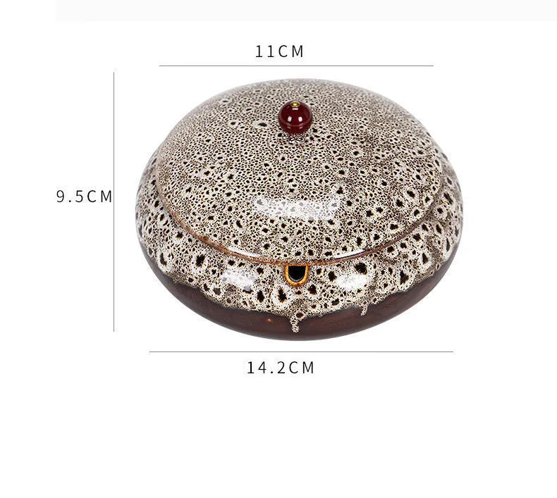 Retro Ceramic  Ashtray Tray Coffee Shop  Desktop Creative Ornaments Living Room TV Cabinet  Ashtrays with Lid Home Decoration