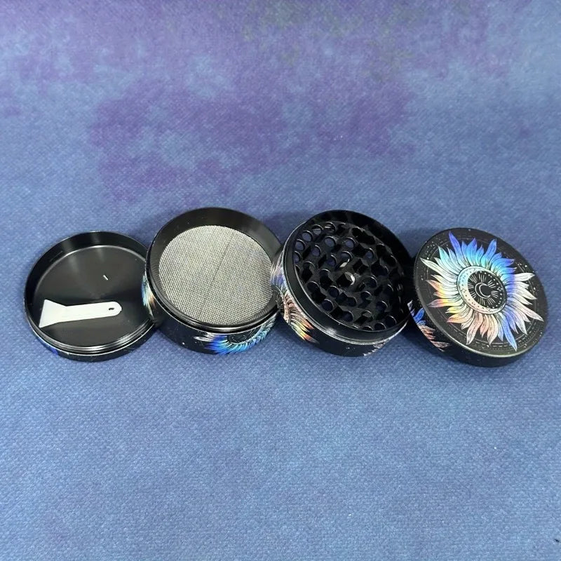 2inch Moon Herb Grinder Spice Manual Crusher Metal Pestle 4-Layers Pepper Mortar Salt Mill Grinder Tools Smoking Accessories