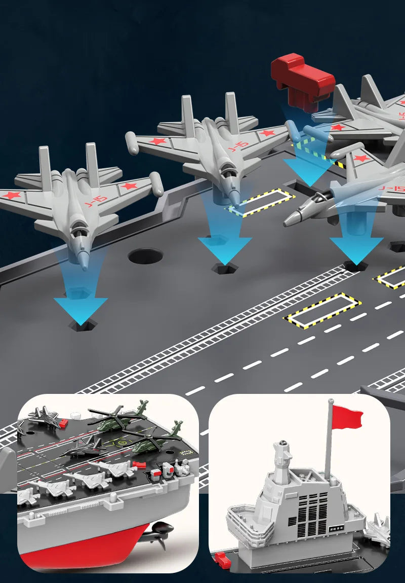 RC Boat Aircraft Carrier Warship Dual Motor Remote Control Ship Speedboat Electric Machine Model Children's Toys Outdoor Pool