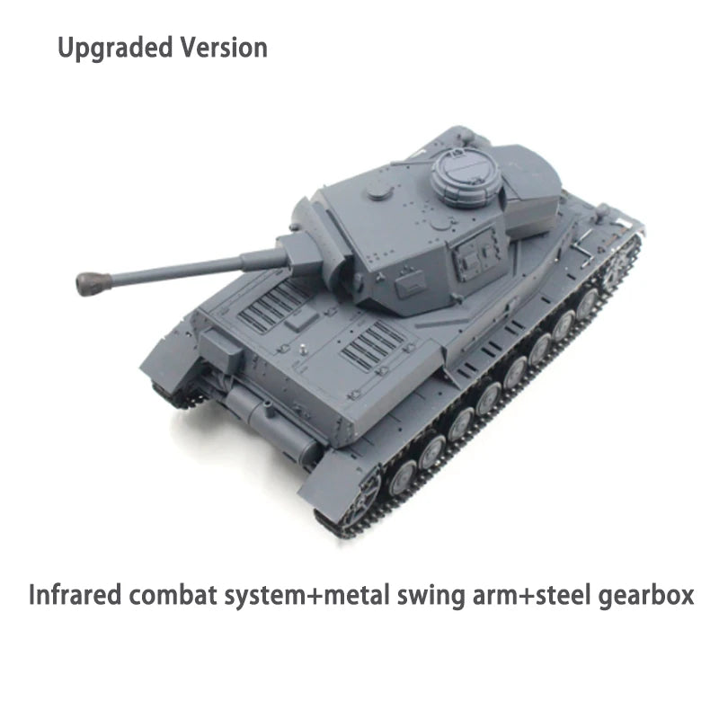 Henglong 3859 German IV F2 Electric Remote Control Tank Plays The Bullet And The Barrel Smokes The Military Model Toy.
