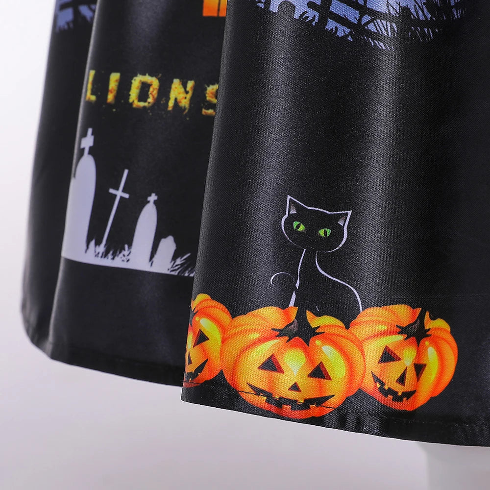 Halloween Bat Gothic Cosplay Girl Costumes Christmas Carnival Kids Pumpkin Birthday Costume for Children Princess Party Dresses